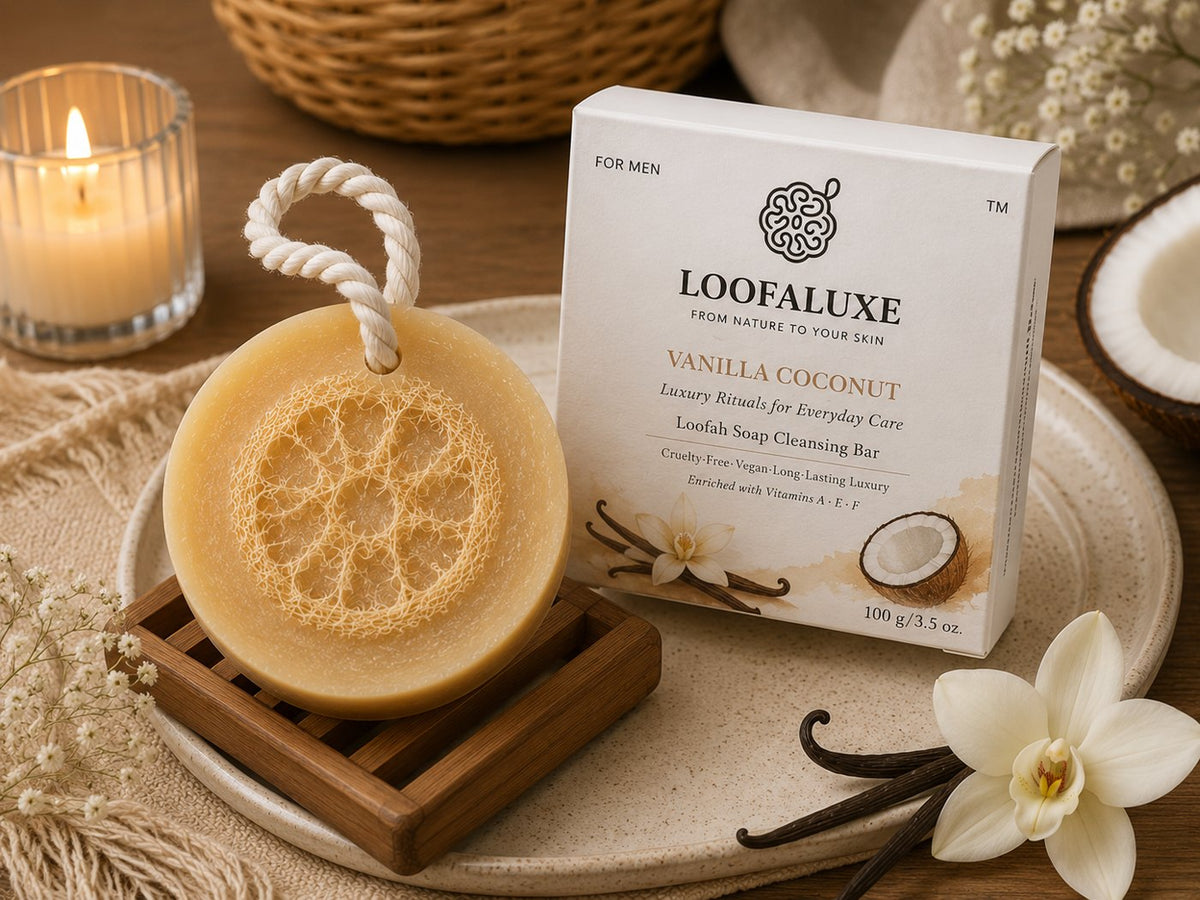 LoofaLuxe Coconut Vanilla loofah soap