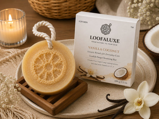 LoofaLuxe Coconut Vanilla loofah soap